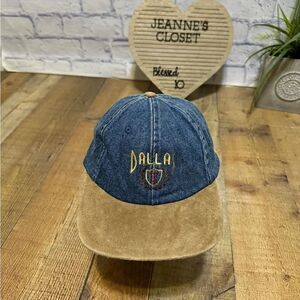 Vintage Cobra Caps Denim Dallas Embroidered Baseball Cap Hat 80s/90s